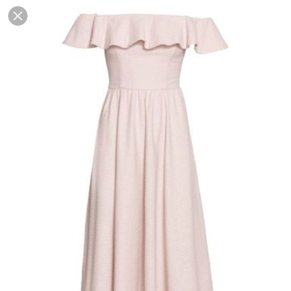 Off the shoulder blush dress